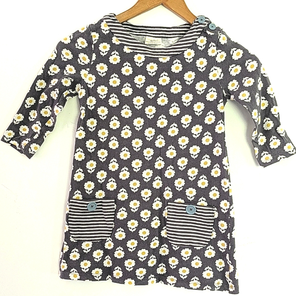 Mini Boden Daisy Print Tunic Dress Size 9-10